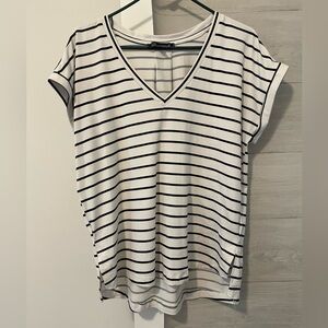 Striped V-Neck Women's Top